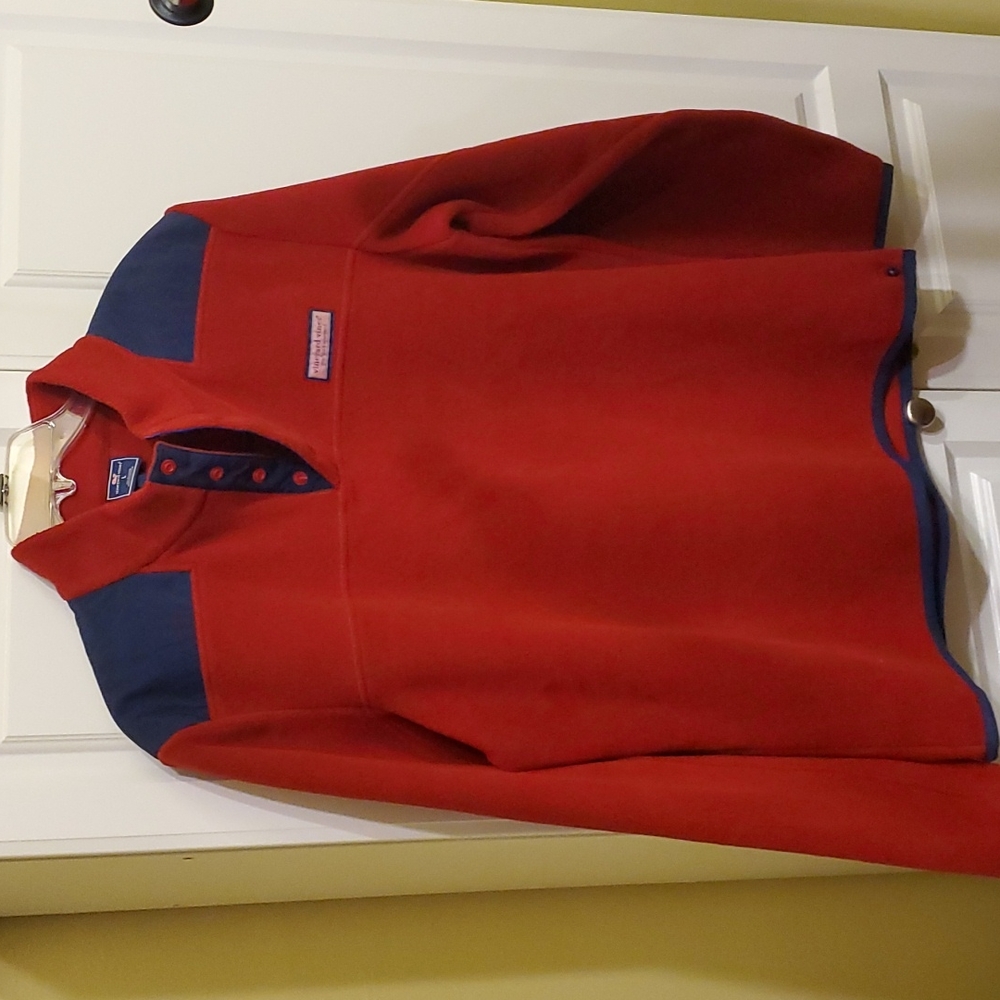 Vineyard Vines Size Large 3/4 Button Up Fleese